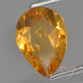 Citrino Arancio Medio naturale da 2.02 ct, Forma a pera, VS