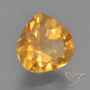 Citrino Arancio-Oro naturale da 1.72 ct, Forma a pera, VS