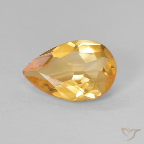 2.17ct Naturale Arancio-Oro Citrino, Forma a pera, VS