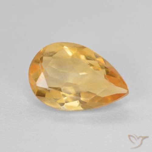 Citrino Arancio-Oro naturale da 2.17 ct, Forma a pera, VS