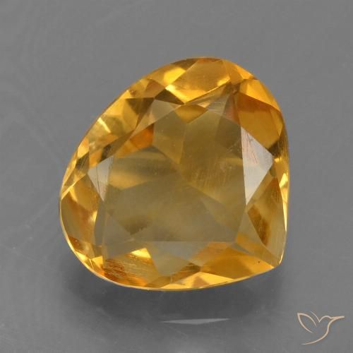 1.86ct Naturale Arancio Scuro-Oro Citrino, Forma a pera, VS