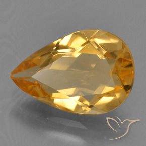 Citrino Arancio Scuro-Oro naturale da 1.89 ct, Forma a pera, VVS-VS
