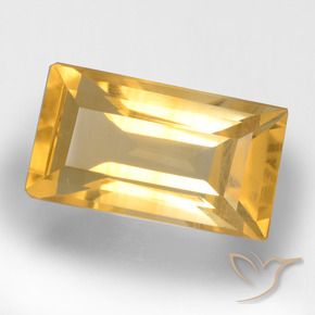Citrino Oro brillante naturale da 3.45 ct, Taglio a baguette, VS