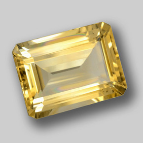 Citrino Giallo oro naturale da 9.46 ct, Taglio smeraldo, VVS-VS