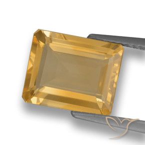 Citrino Arancio chiaro-Oro naturale da 3.20 ct, Ottagonale / Taglio smeraldo, VVS-VS