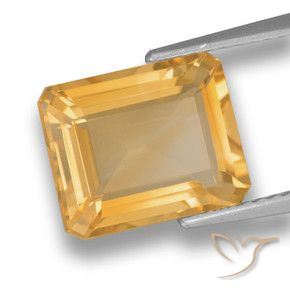 Citrino Oro medio naturale da 4.04 ct, Ottagonale / Taglio smeraldo, VVS