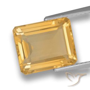 Citrino Oro medio naturale da 4.43 ct, Ottagonale / Taglio smeraldo, VVS