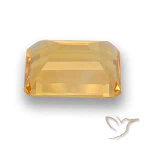 Citrino Arancio medio-chiaro-oroG naturale da 3.85 ct, Ottagonale / Taglio smeraldo, VVS