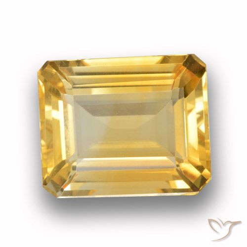 3.99ct Naturale Oro medio Citrino, Taglio smeraldo, VVS