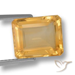 Citrino Arancio medio-chiaro-oroG naturale da 4.45 ct, Ottagonale / Taglio smeraldo, VVS-VS