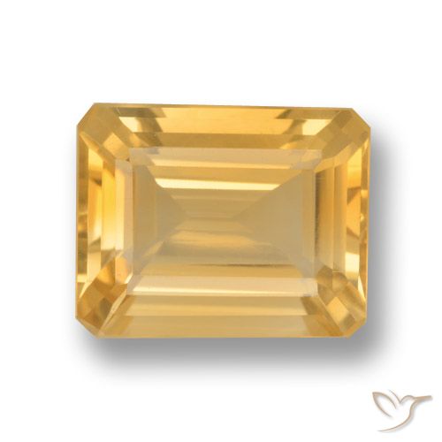 3.80ct Naturale Oro Citrino, Taglio smeraldo, VVS-VS