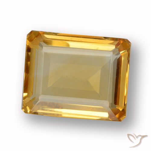 3.88ct Naturale Arancio medio-chiaro-oroG Citrino, Taglio smeraldo, VVS-VS