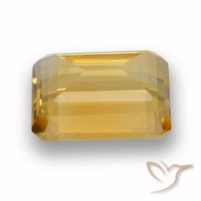Citrino Arancio medio-chiaro-oroG naturale da 3.88 ct, Ottagonale / Taglio smeraldo, VVS-VS