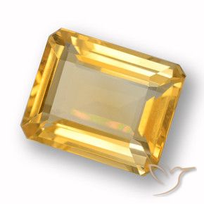 Citrino Oro medio naturale da 4.03 ct, Ottagonale / Taglio smeraldo, VVS-VS