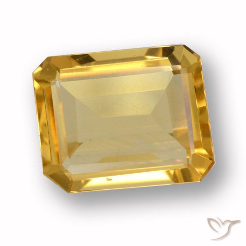 3.37ct Naturale Oro Citrino, Taglio smeraldo, VVS-VS