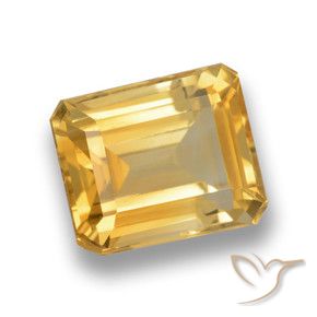 Citrino Dorato naturale da 5.21 ct, Ottagonale / Taglio smeraldo, VVS-VS