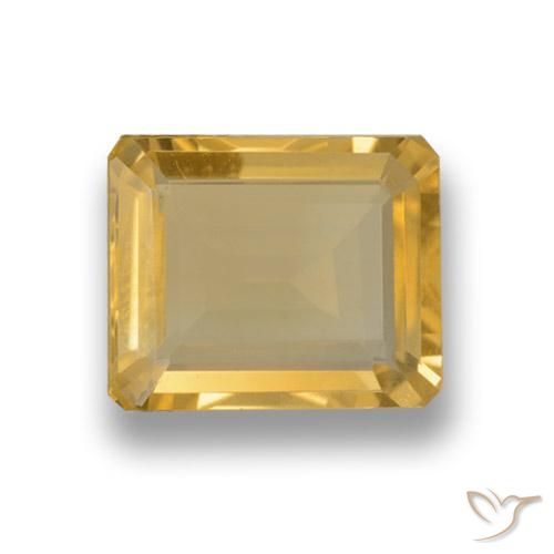 3.65ct Naturale Oro Citrino, Taglio smeraldo, VVS-VS