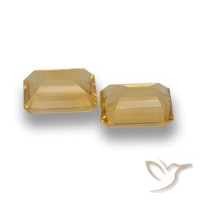Gemme di Citrino Arancio medio-chiaro-oroG naturale da 7.24 ct, Ottagonale / Taglio smeraldo, VVS-VS