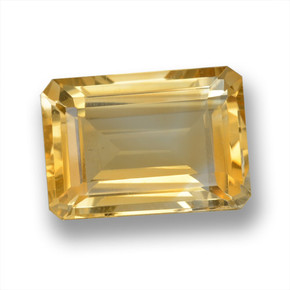 Citrino Oro medio naturale da 14.84 ct, Taglio smeraldo, VVS-VS