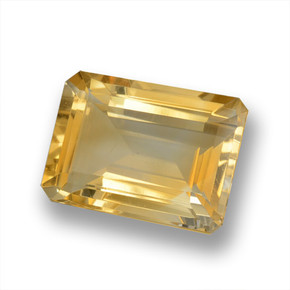 Citrino Oro medio naturale da 14.84 ct, Taglio smeraldo, VVS-VS