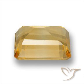 Citrino Dorato medio-chiaro naturale da 5.88 ct, Ottagonale / Taglio smeraldo, VVS-VS
