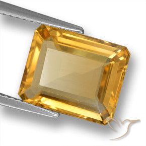 Citrino Arancio medio-chiaro-oroG naturale da 4.84 ct, Ottagonale / Taglio smeraldo, VVS-VS