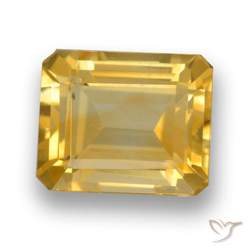 4.50ct Naturale Dorato Citrino, Taglio smeraldo, VVS-VS