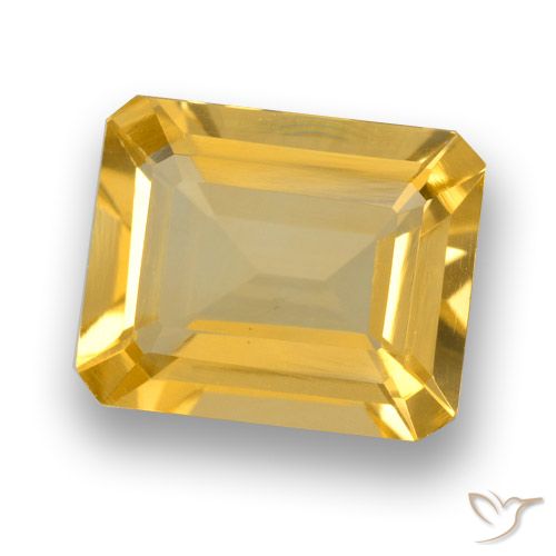 3.61ct Naturale Oro medio Citrino, Taglio smeraldo, VVS