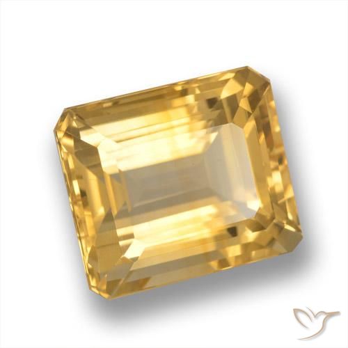 Citrino Oro medio naturale da 5.65 ct, Ottagonale / Taglio smeraldo, VVS-VS