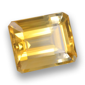 Citrino Arancio Dorato Profondo naturale da 5.90 ct, Taglio smeraldo, VVS-VS
