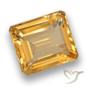 Citrino Arancio-Oro naturale da 5.27 ct, Ottagonale / Taglio smeraldo, VVS-VS