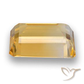 Citrino Dorato medio-chiaro naturale da 7.09 ct, Ottagonale / Taglio smeraldo, VVS-VS