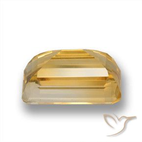Citrino Dorato medio-scuro naturale da 4.09 ct, Ottagonale / Taglio smeraldo, VVS-VS