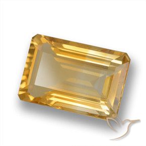 Citrino Dorato scuro naturale da 4.07 ct, Ottagonale / Taglio smeraldo, VVS-VS