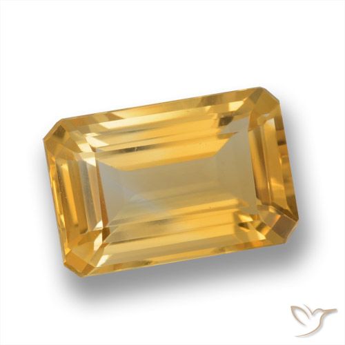 Citrino Arancio-Oro naturale da 3.80 ct, Ottagonale / Taglio smeraldo, VVS
