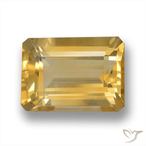 7.29ct Naturale Oro Citrino, Taglio smeraldo, VVS-VS