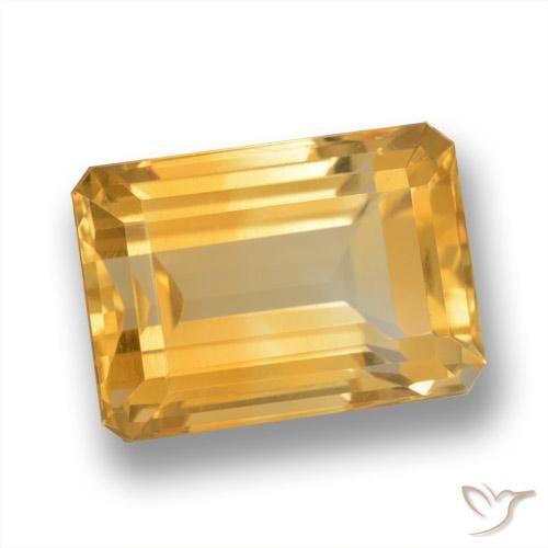 Citrino Arancio medio-chiaro-oroG naturale da 8.79 ct, Ottagonale / Taglio smeraldo, VVS-VS