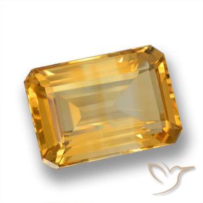Citrino Arancio medio-chiaro-oroG naturale da 6.37 ct, Ottagonale / Taglio smeraldo, VVS-VS
