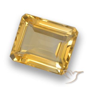 Citrino Dorato medio-scuro naturale da 4.16 ct, Ottagonale / Taglio smeraldo, VVS
