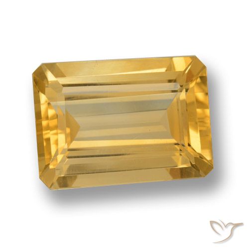 6.63ct Naturale Oro Citrino, Taglio smeraldo, VVS-VS