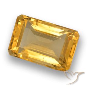 Citrino Arancio dorato naturale da 4.29 ct, Ottagonale / Taglio smeraldo, VVS-VS