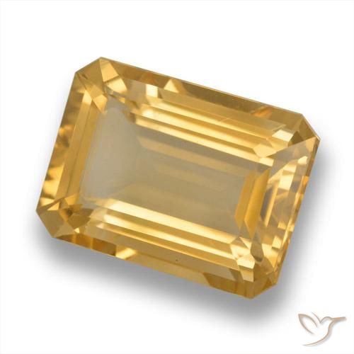 Citrino Arancio dorato naturale da 6.84 ct, Ottagonale / Taglio smeraldo, VVS
