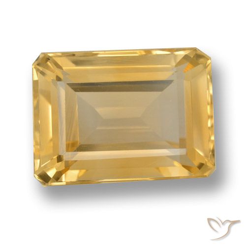 7.98ct Naturale Arancio-Oro Citrino, Taglio smeraldo, VVS