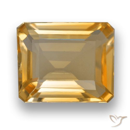 3.46ct Naturale Arancio-Oro Citrino, Taglio smeraldo, VVS