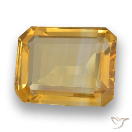 Citrino Arancio Dorato Profondo naturale da 2.96 ct, Ottagonale / Taglio smeraldo, VVS-VS