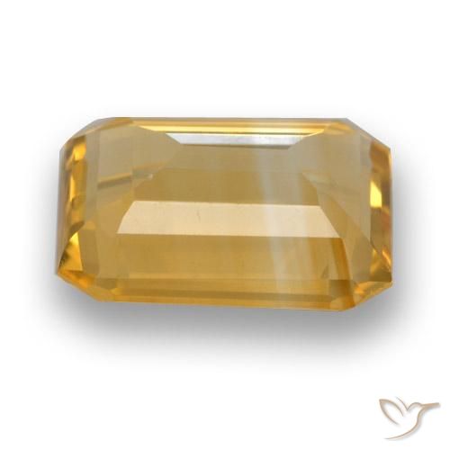 Citrino Arancio Dorato Profondo naturale da 2.96 ct, Ottagonale / Taglio smeraldo, VVS-VS