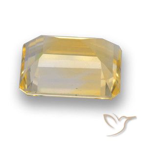 Citrino naturale dorato da 4,15 ct, taglio smeraldo, VVS