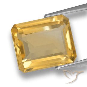 Citrino Oro medio naturale da 4.96 ct, Ottagonale / Taglio smeraldo, VVS-VS