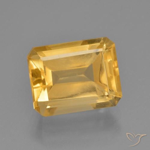 4.58ct Naturale Oro medio Citrino, Taglio smeraldo, VS