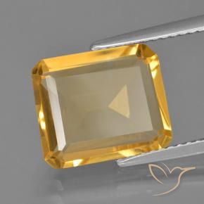 Citrino Dorato medio naturale da 4.57 ct, Ottagonale / Taglio smeraldo, VVS-VS